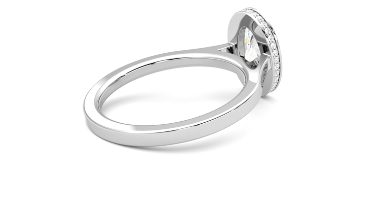 Taylor & Hart Sirius Oval Engagement Ring 360 degree image 12