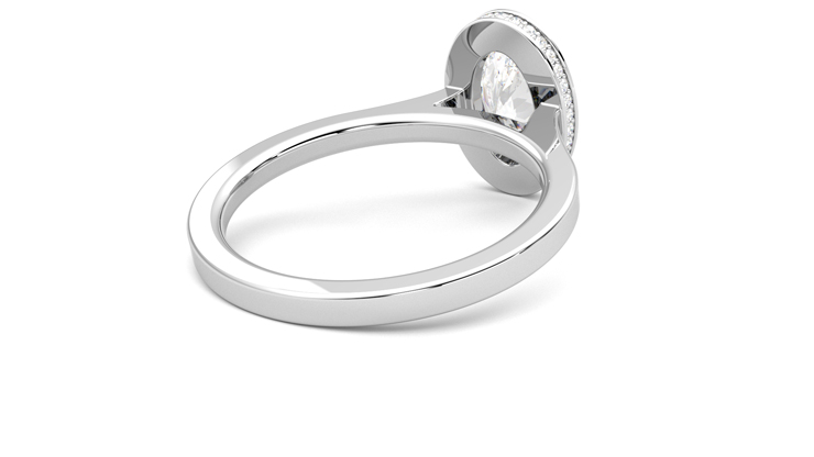 Taylor & Hart Sirius Oval Engagement Ring 360 degree image 13