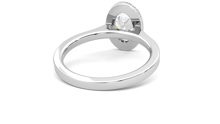 Taylor & Hart Sirius Oval Engagement Ring 360 degree image 14