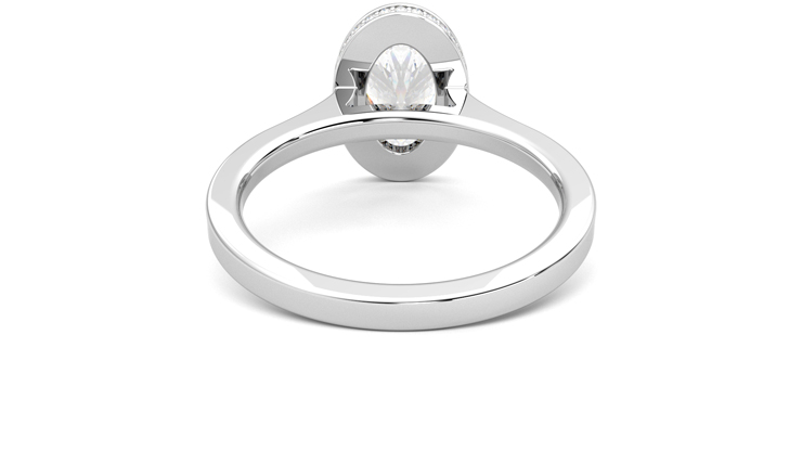 Taylor & Hart Sirius Oval Engagement Ring 360 degree image 15