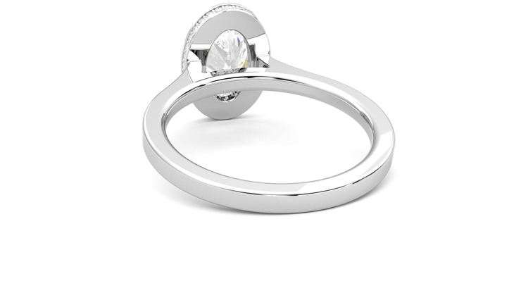 Taylor & Hart Sirius Oval Engagement Ring 360 degree image 16