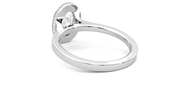 Taylor & Hart Sirius Oval Engagement Ring 360 degree image 17