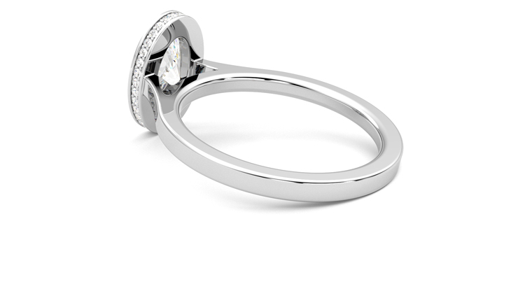 Taylor & Hart Sirius Oval Engagement Ring 360 degree image 18