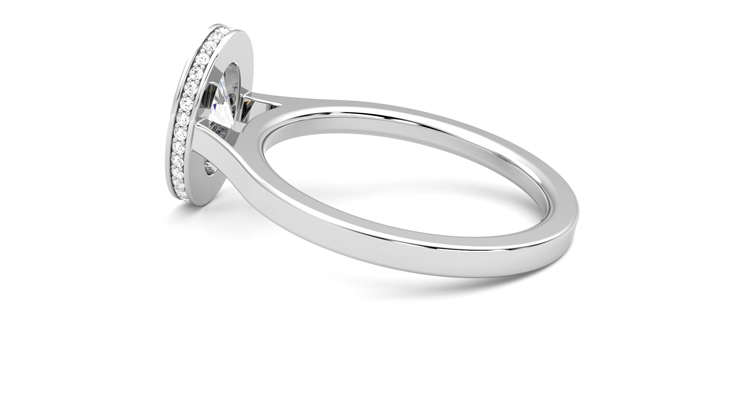 Taylor & Hart Sirius Oval Engagement Ring 360 degree image 19