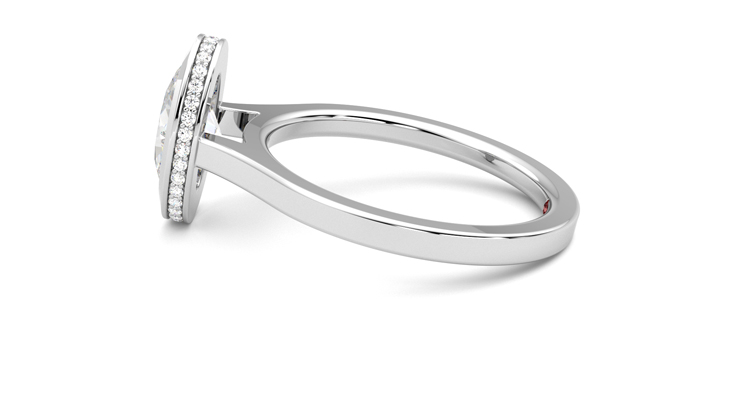 Taylor & Hart Sirius Oval Engagement Ring 360 degree image 20