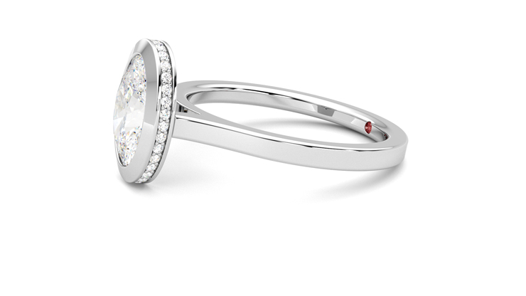Taylor & Hart Sirius Oval Engagement Ring 360 degree image 22