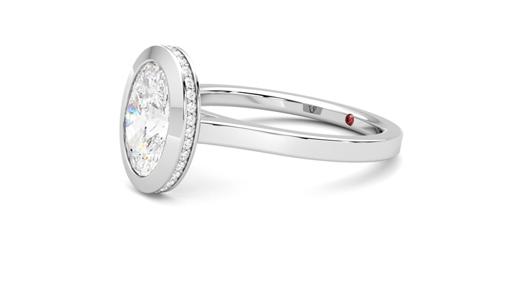 Taylor & Hart Sirius Oval Engagement Ring 360 degree image 23