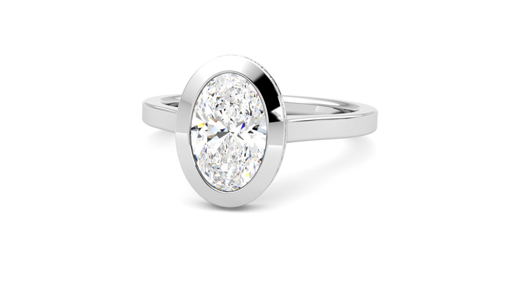Taylor & Hart Sirius Oval Engagement Ring 360 degree image 27