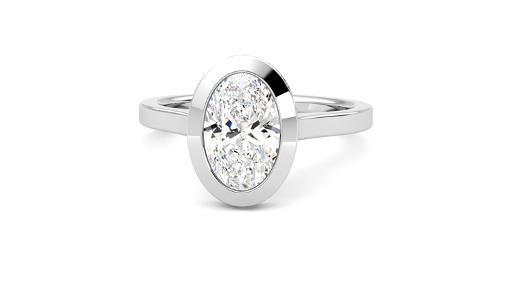 Taylor & Hart Sirius Oval Engagement Ring 360 degree image 28