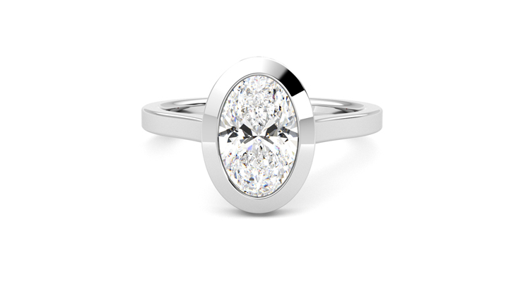 Taylor & Hart Sirius Oval Engagement Ring 360 degree image 29