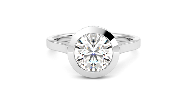 Taylor & Hart Sirius Round Engagement Ring 360 degree image 0