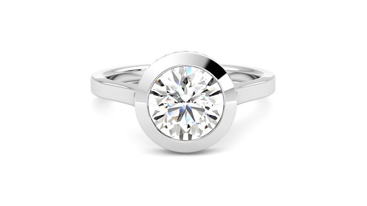 Taylor & Hart Sirius Round Engagement Ring 360 degree image 1