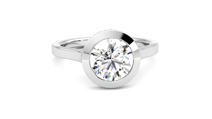 Taylor & Hart Sirius Round Engagement Ring 360 degree image 2
