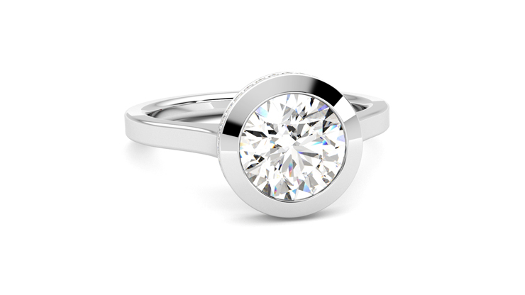 Taylor & Hart Sirius Round Engagement Ring 360 degree image 3