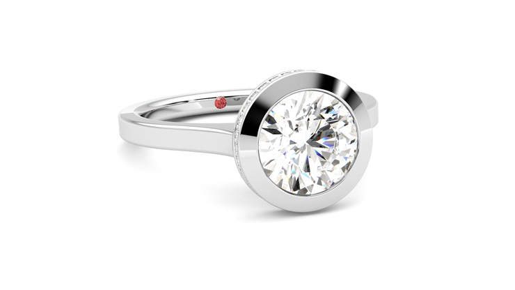 Taylor & Hart Sirius Round Engagement Ring 360 degree image 4
