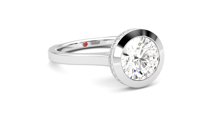 Taylor & Hart Sirius Round Engagement Ring 360 degree image 5