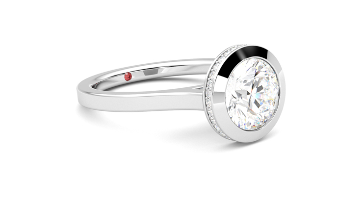 Taylor & Hart Sirius Round Engagement Ring 360 degree image 6