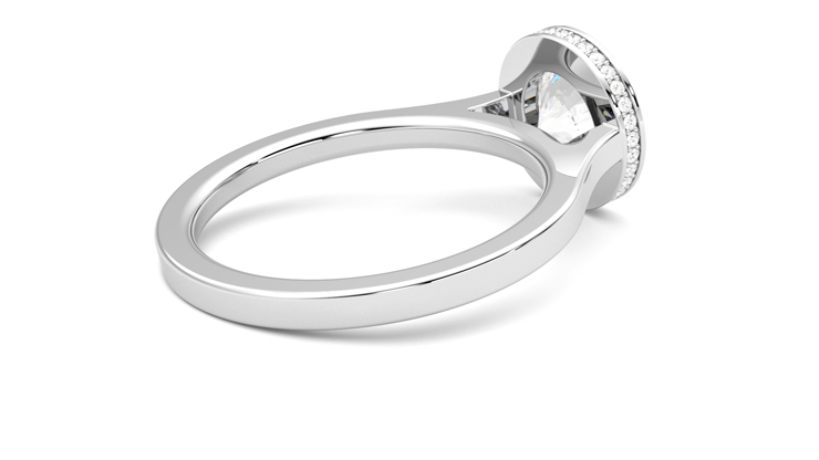 Taylor & Hart Sirius Round Engagement Ring 360 degree image 12