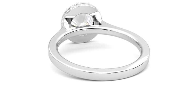 Taylor & Hart Sirius Round Engagement Ring 360 degree image 16