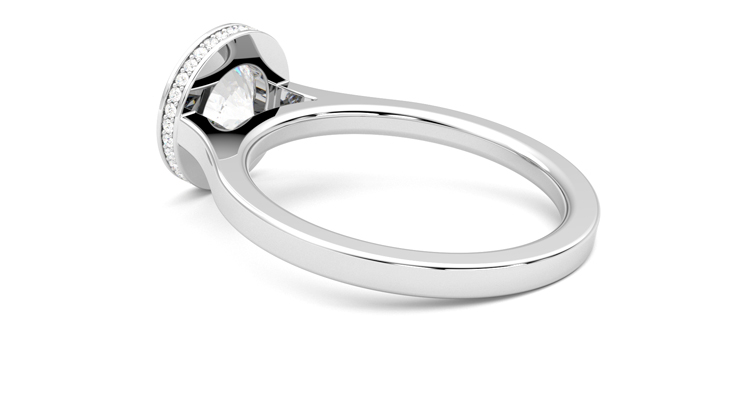Taylor & Hart Sirius Round Engagement Ring 360 degree image 18