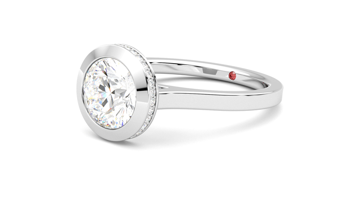 Taylor & Hart Sirius Round Engagement Ring 360 degree image 24