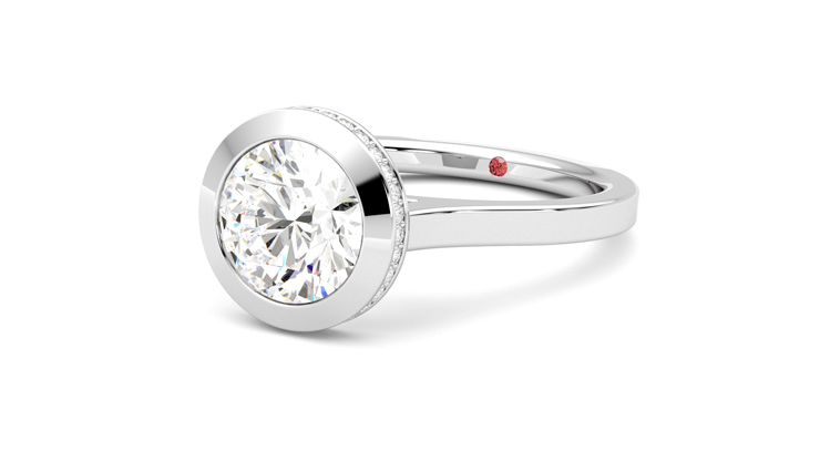 Taylor & Hart Sirius Round Engagement Ring 360 degree image 25