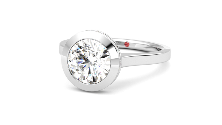 Taylor & Hart Sirius Round Engagement Ring 360 degree image 26