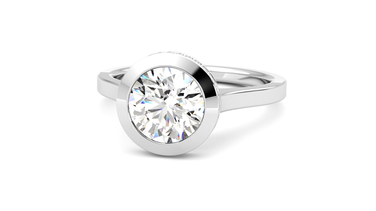 Taylor & Hart Sirius Round Engagement Ring 360 degree image 27