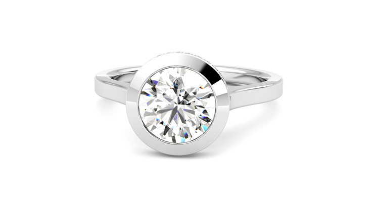 Taylor & Hart Sirius Round Engagement Ring 360 degree image 28