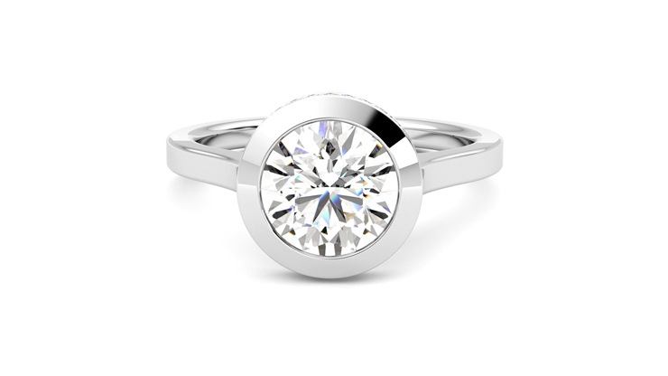 Taylor & Hart Sirius Round Engagement Ring 360 degree image 29