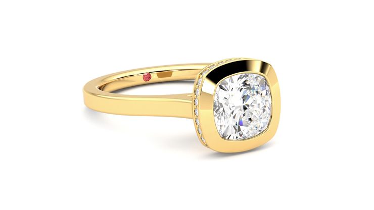 Taylor & Hart Sirius Cushion Engagement Ring 360 degree image 5