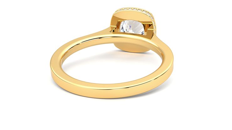 Taylor & Hart Sirius Cushion Engagement Ring 360 degree image 14