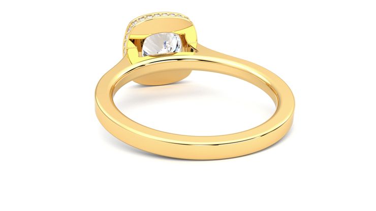 Taylor & Hart Sirius Cushion Engagement Ring 360 degree image 16
