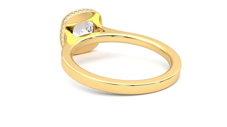 Taylor & Hart Sirius Cushion Engagement Ring 360 degree image 17