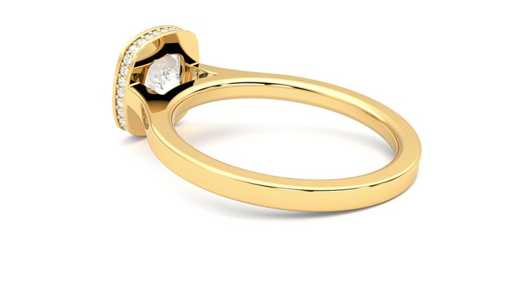 Taylor & Hart Sirius Cushion Engagement Ring 360 degree image 18