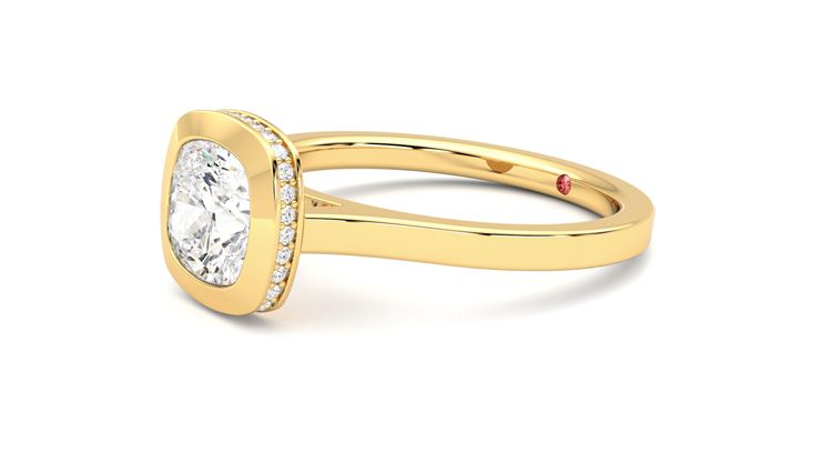 Taylor & Hart Sirius Cushion Engagement Ring 360 degree image 23