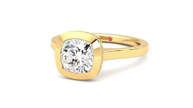 Taylor & Hart Sirius Cushion Engagement Ring 360 degree image 26