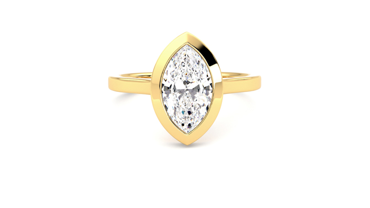 Taylor & Hart Sirius Marquise Engagement Ring 360 degree image 1