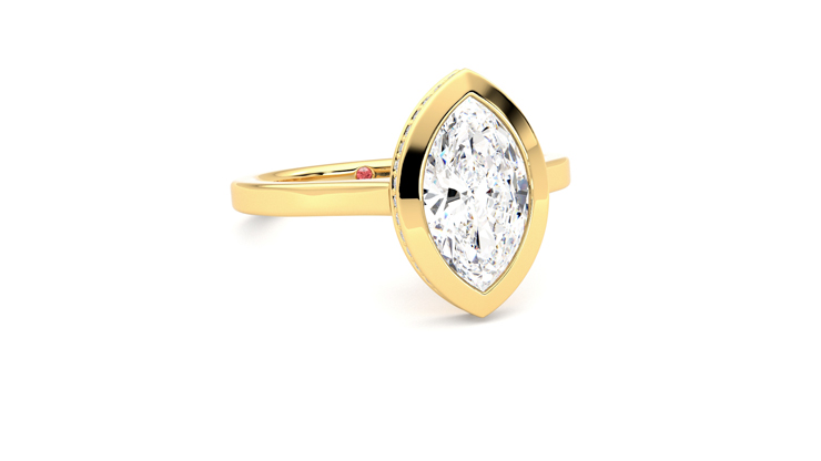 Taylor & Hart Sirius Marquise Engagement Ring 360 degree image 4