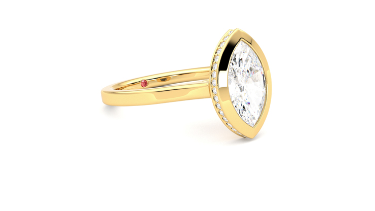 Taylor & Hart Sirius Marquise Engagement Ring 360 degree image 6