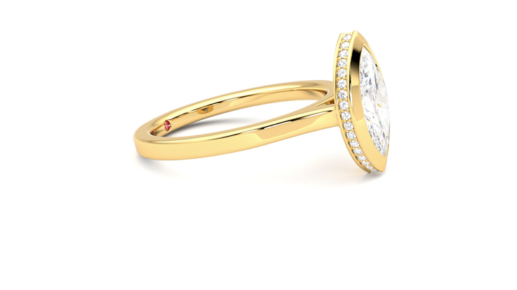 Taylor & Hart Sirius Marquise Engagement Ring 360 degree image 8