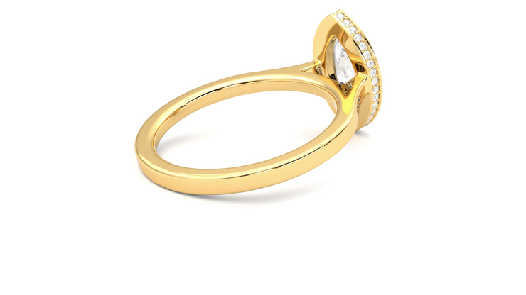 Taylor & Hart Sirius Marquise Engagement Ring 360 degree image 12