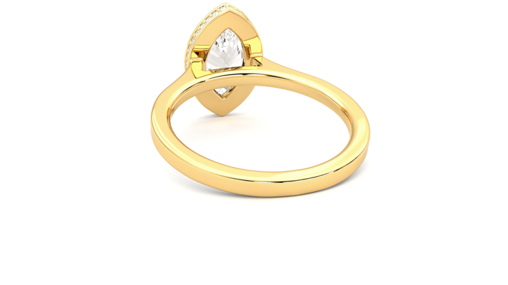 Taylor & Hart Sirius Marquise Engagement Ring 360 degree image 16