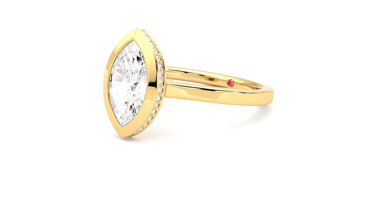 Taylor & Hart Sirius Marquise Engagement Ring 360 degree image 24