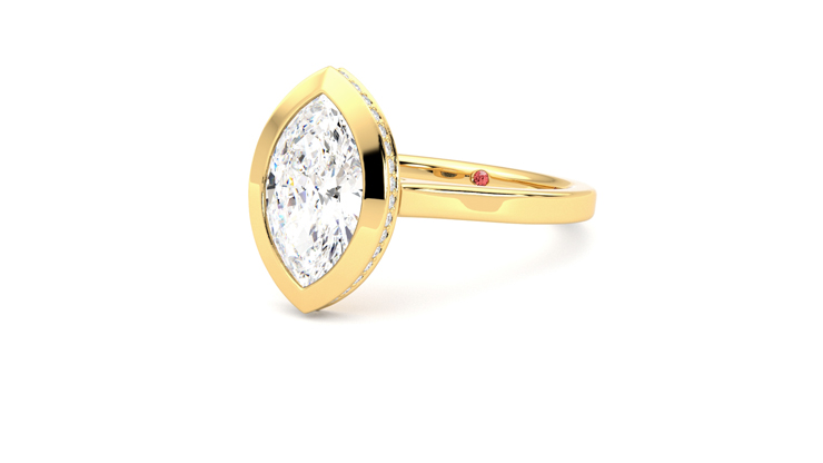 Taylor & Hart Sirius Marquise Engagement Ring 360 degree image 25