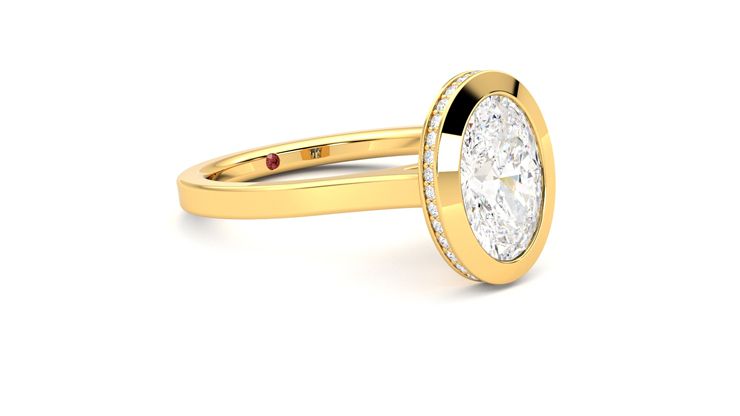Taylor & Hart Sirius Oval Engagement Ring 360 degree image 6