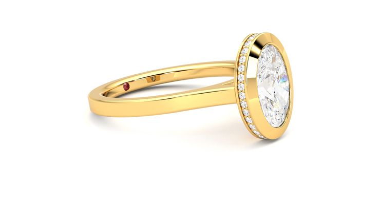 Taylor & Hart Sirius Oval Engagement Ring 360 degree image 7
