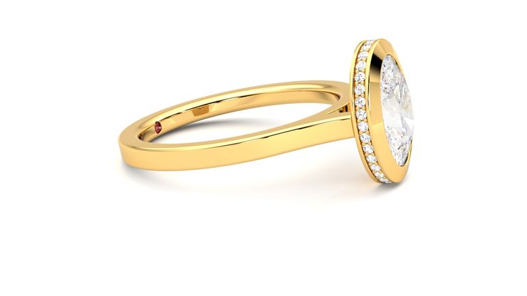 Taylor & Hart Sirius Oval Engagement Ring 360 degree image 8