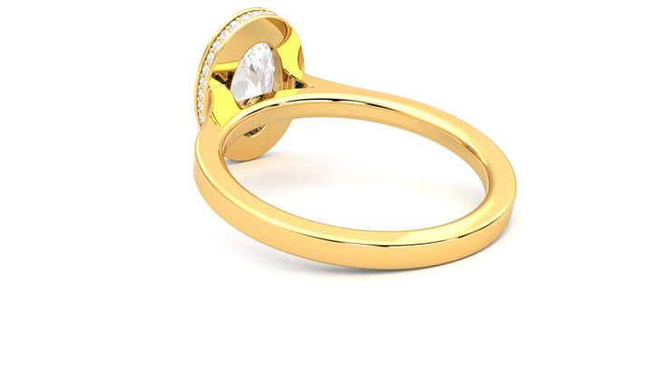 Taylor & Hart Sirius Oval Engagement Ring 360 degree image 17