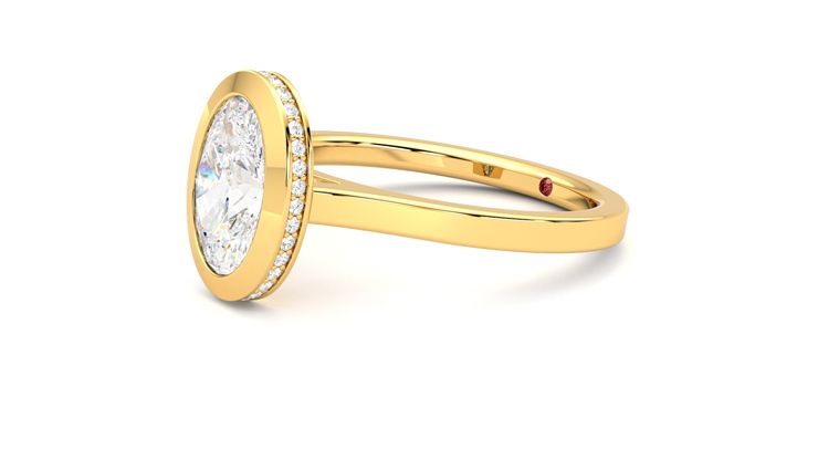 Taylor & Hart Sirius Oval Engagement Ring 360 degree image 23